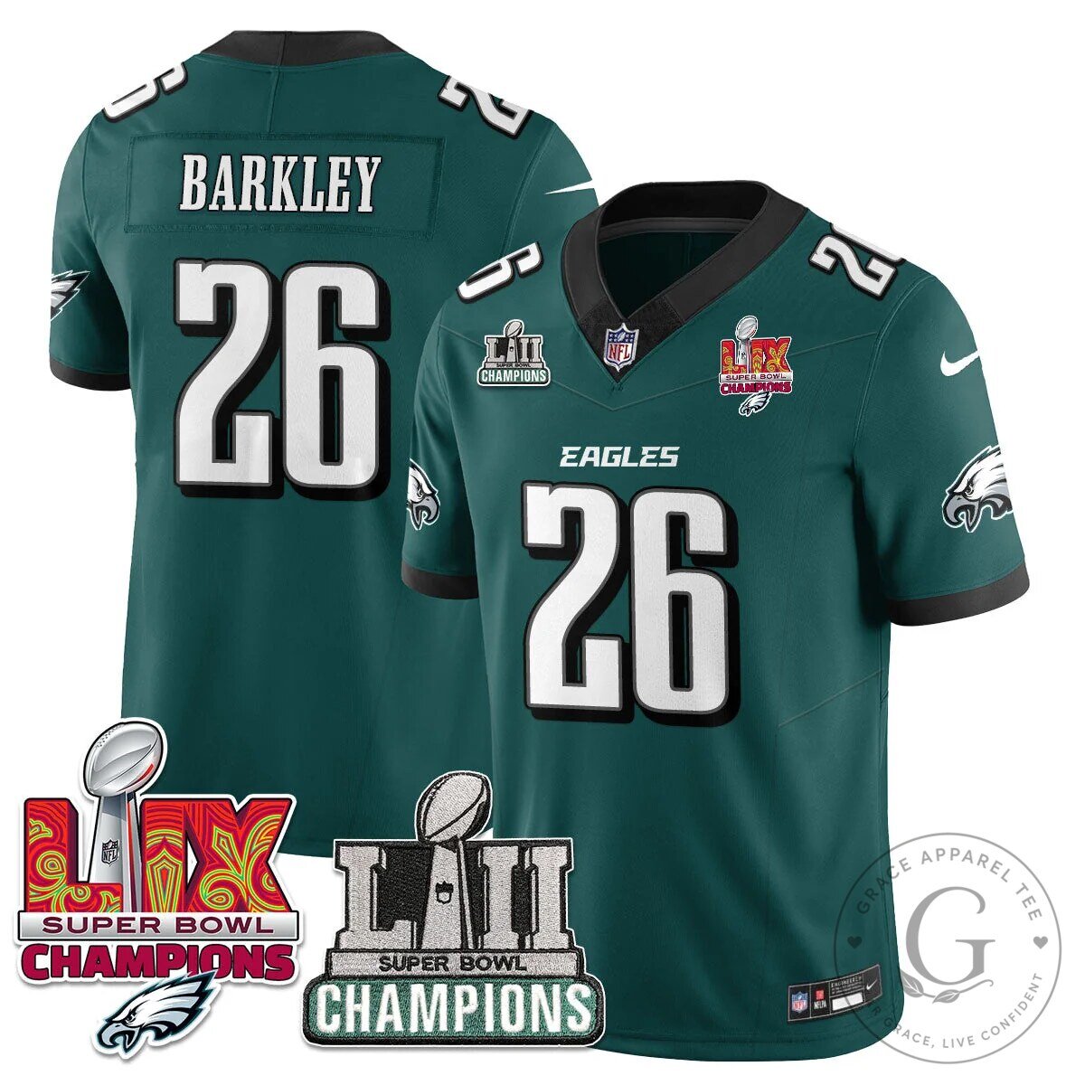 Saquon Barkley Philadelphia Eagles Jersey - Super Bowl LII Champions Edition