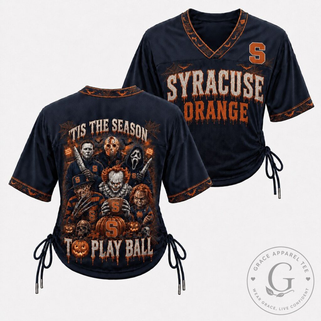 Syracuse Orange Halloween Slasher Movie Horror Characters Women's Jersey