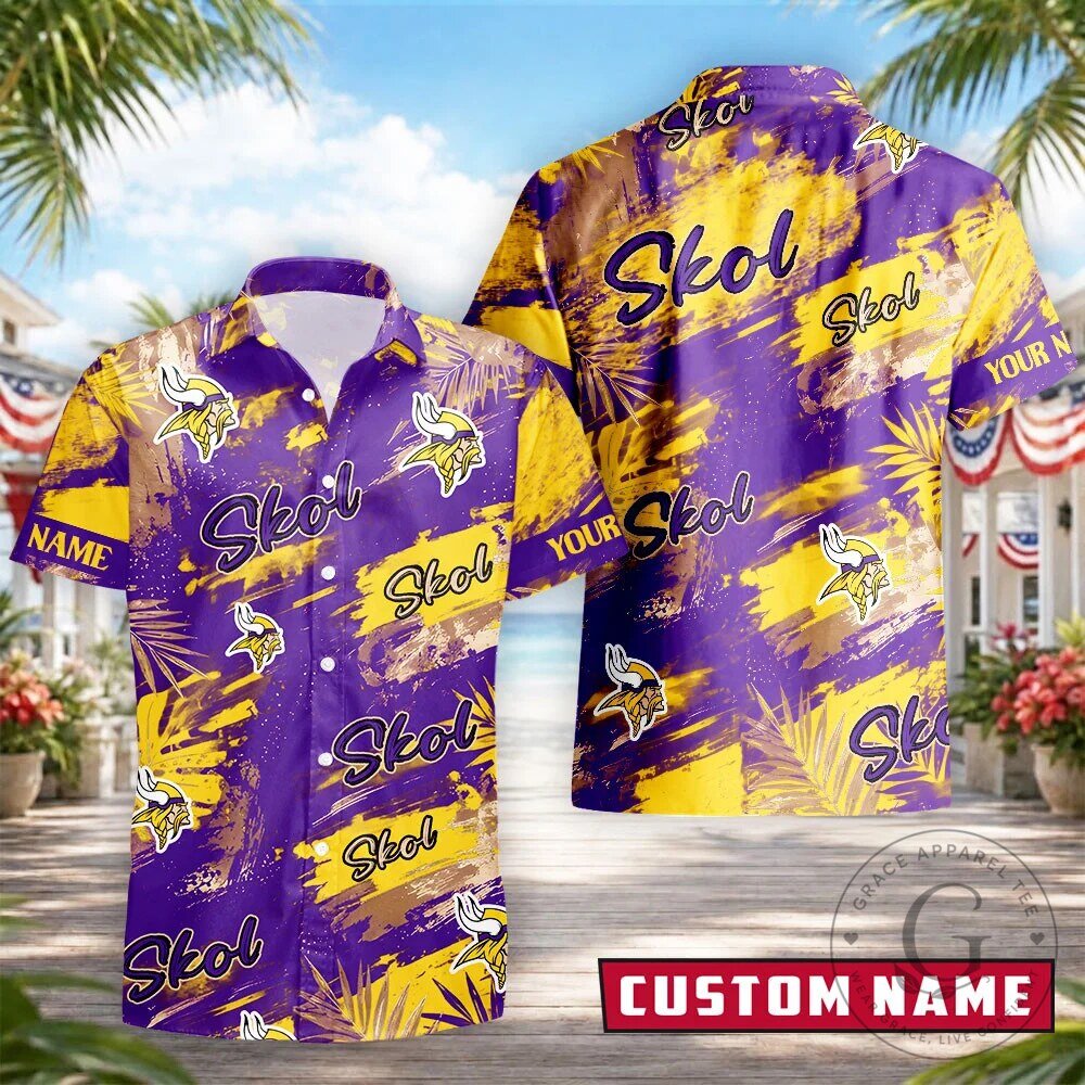 Minnesota Vikings Football Skol Personalized Hawaiian Shirt