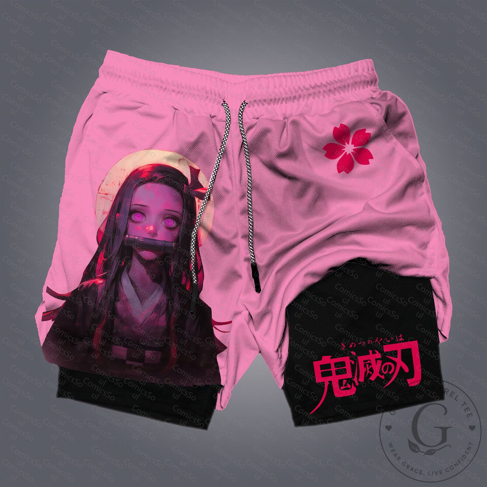 Demon Slayer Nezuko Kamado Anime Graphic Streetwear Shorts