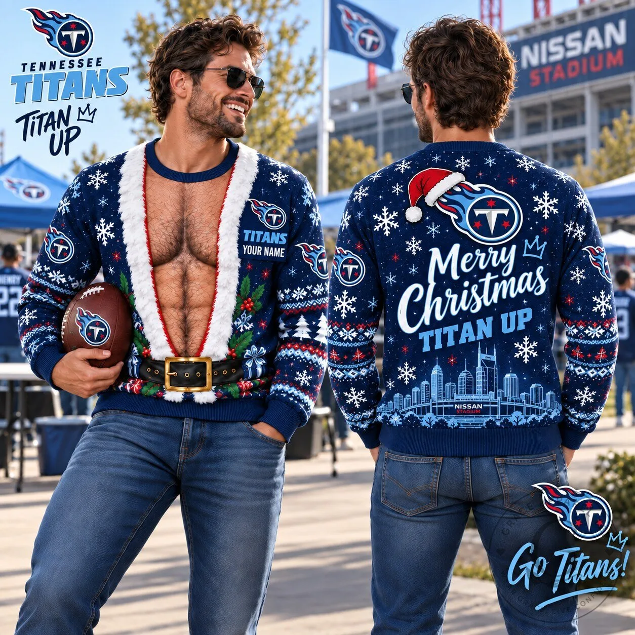 Tennessee Titans Ugly Christmas Sweater NFL Football Fan Apparel