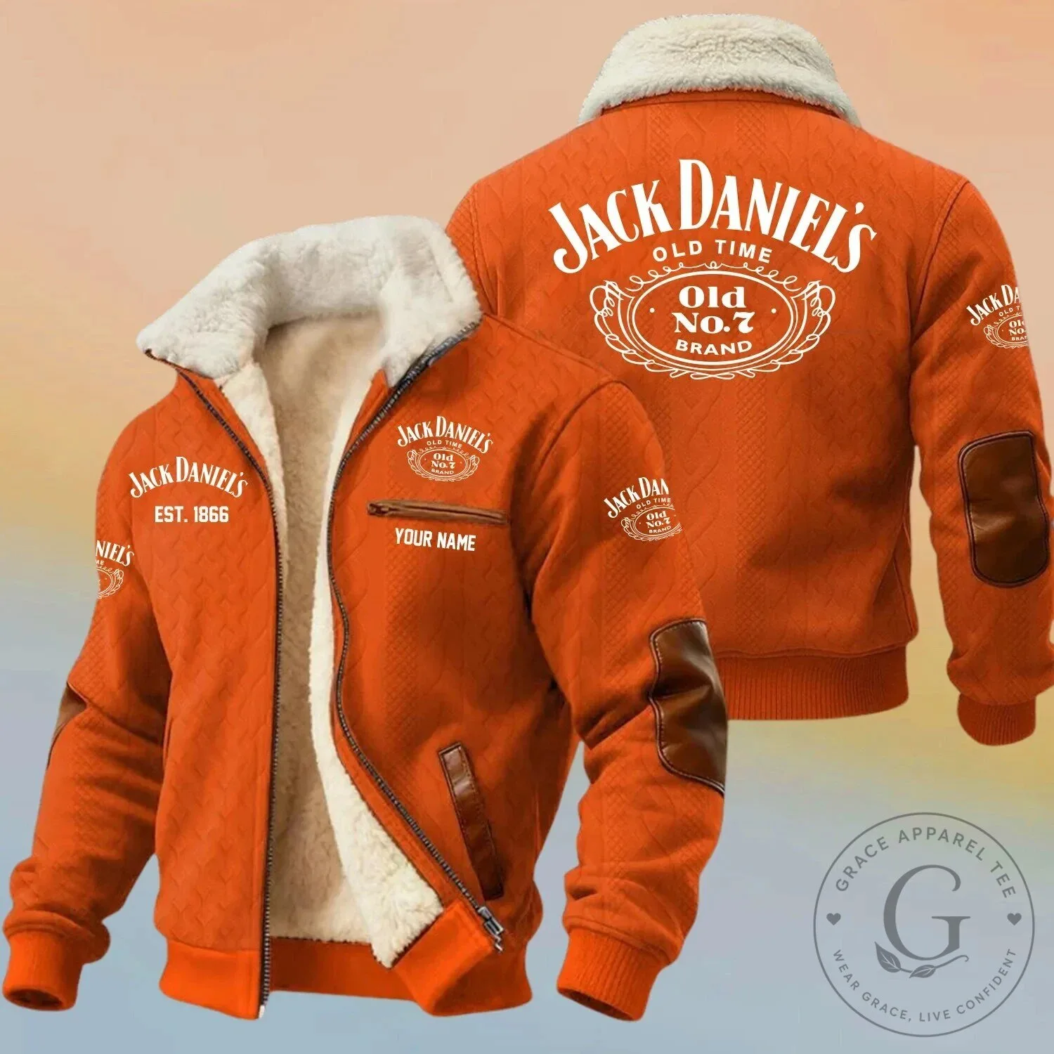 Jack Daniel's Old Number 7 Brand Personalized Winter Fleece Jacket