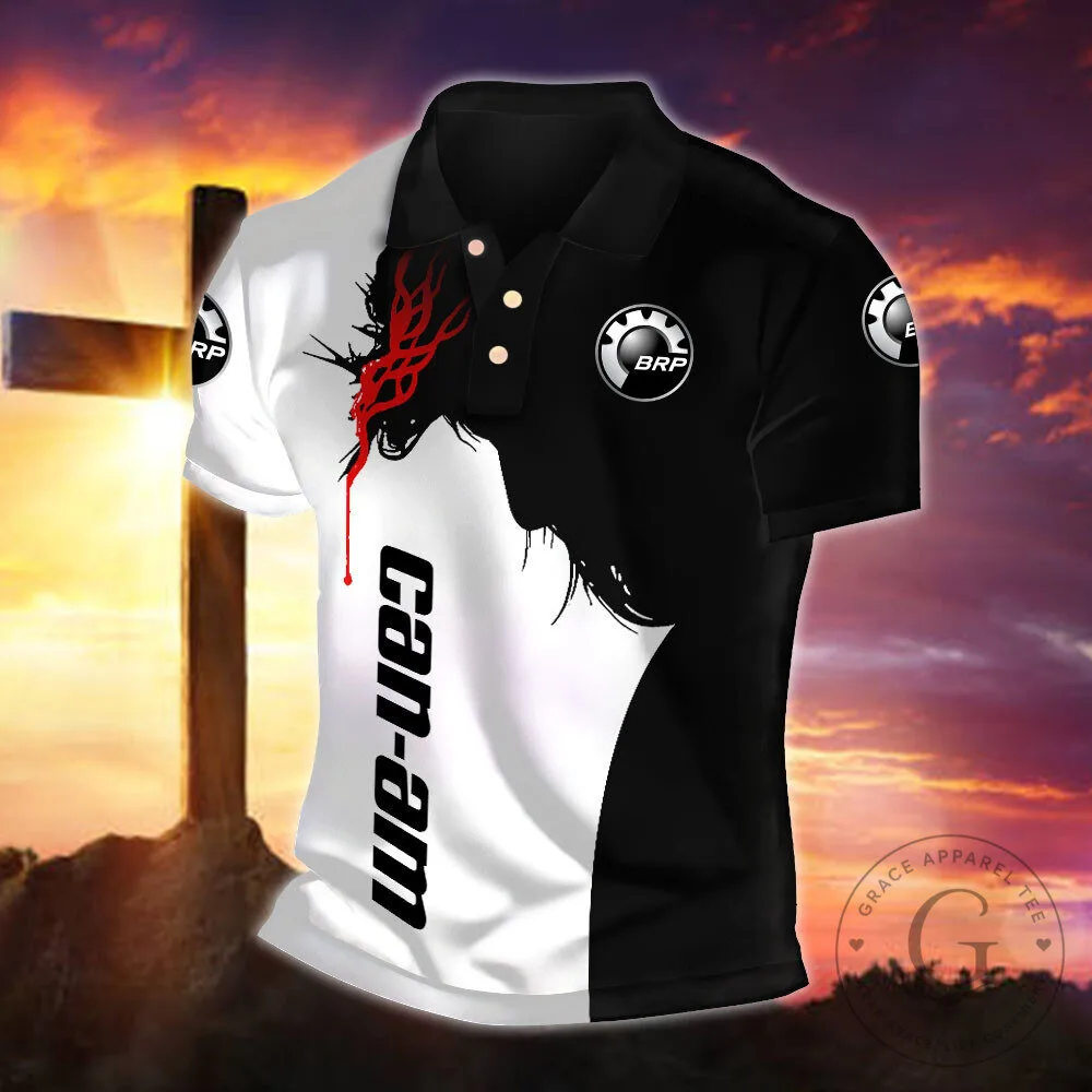 Can-Am Fueled By Faith Polo Shirt, BRP Can-Am Motorcycle Rider Apparel