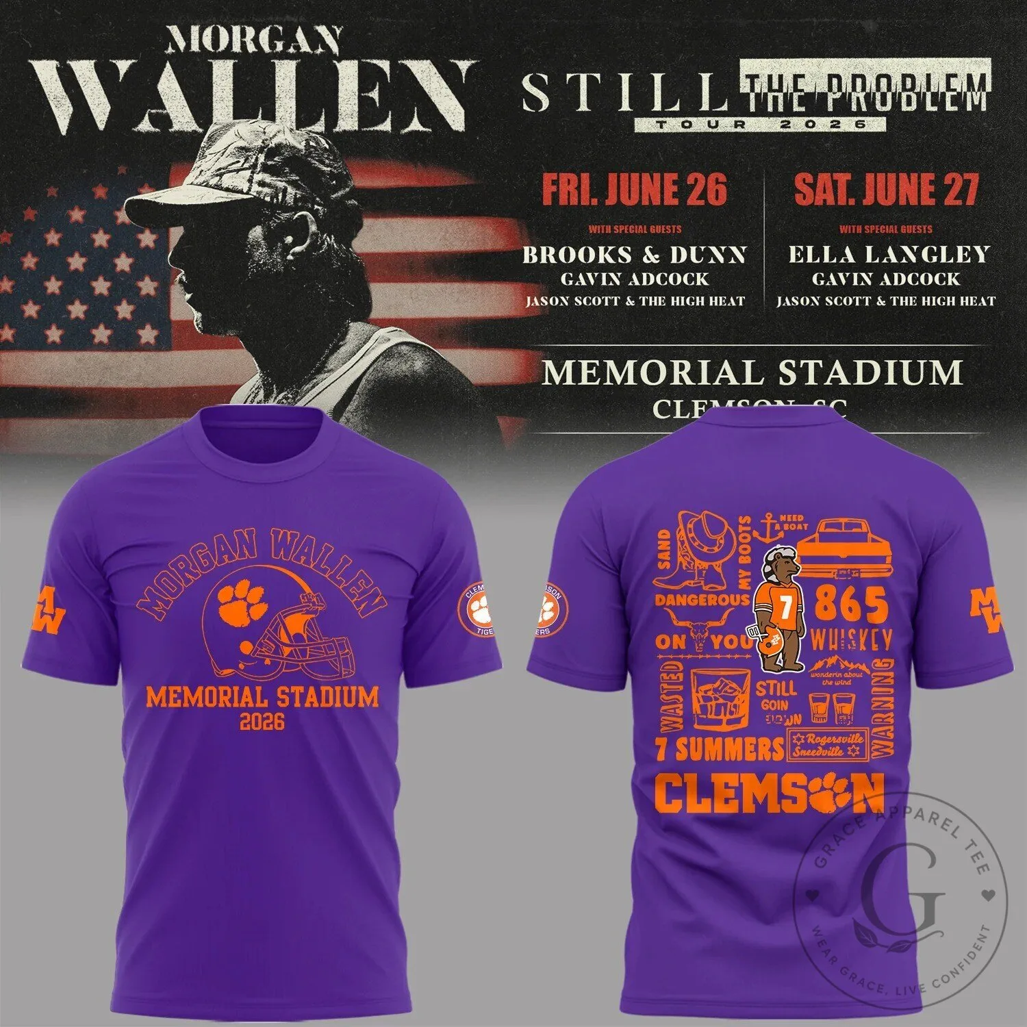 _ MW x Clemson Tigers Football Still The Problem Tour 2026 TShirt 2 _ MW x Clemson Tigers Football Still The Problem Tour 2026 TShirt