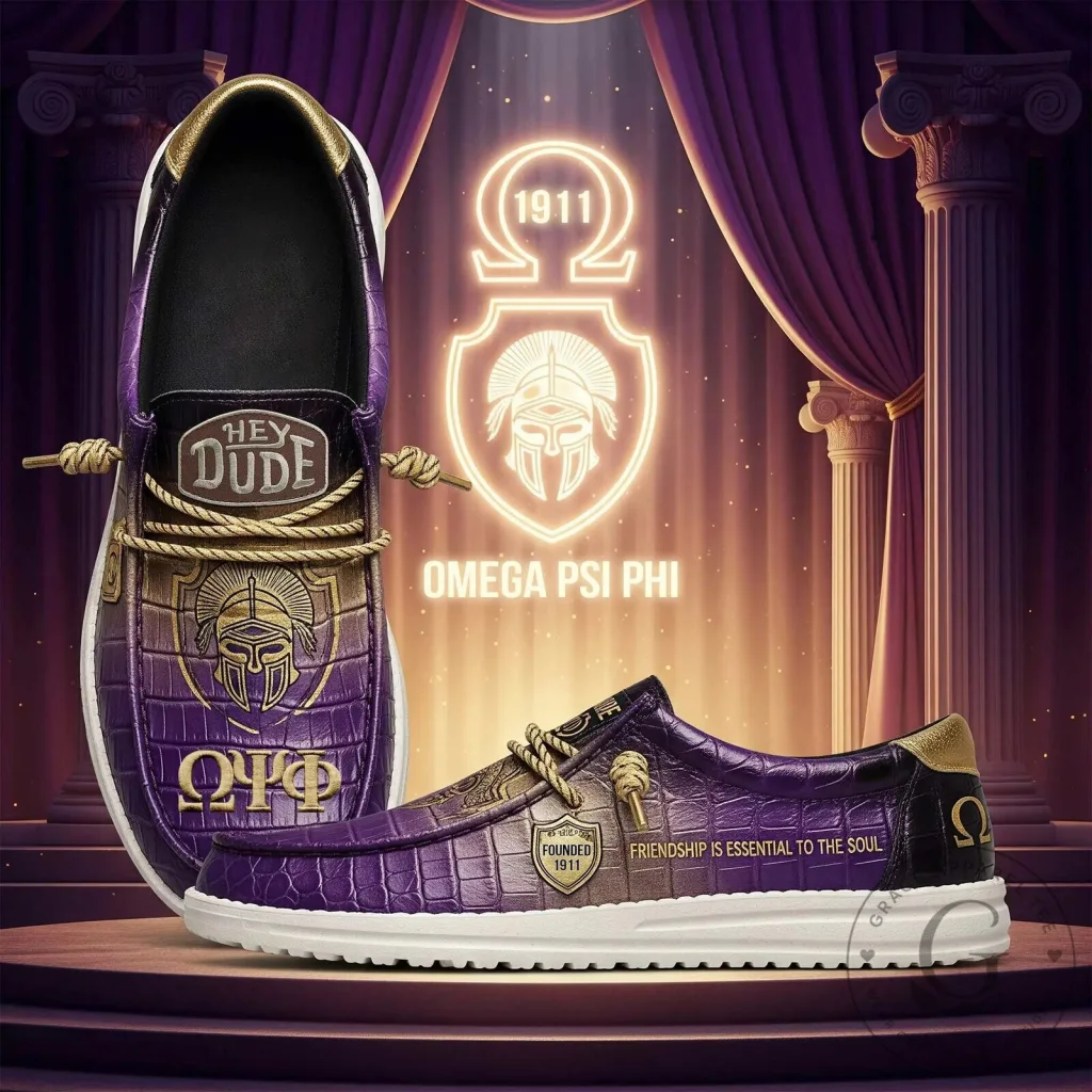 Omega Psi Phi Fraternity Hey Dude Style Shoes