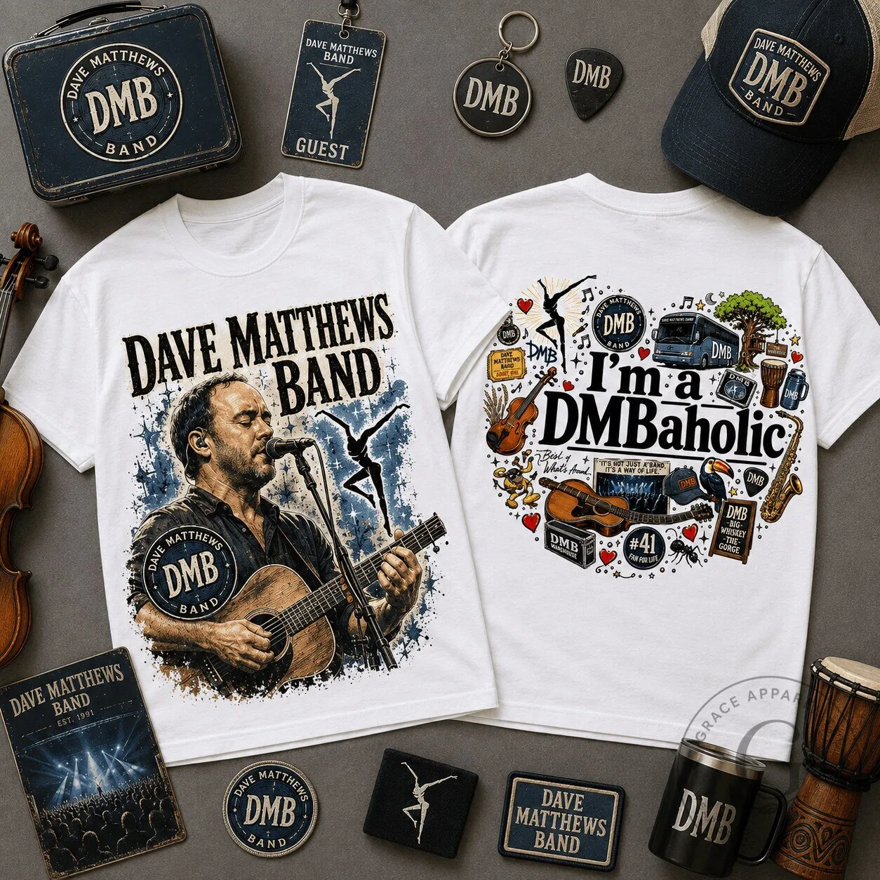 Dave Matthews Band I'm a DMBaholic Vintage Fan T-Shirt