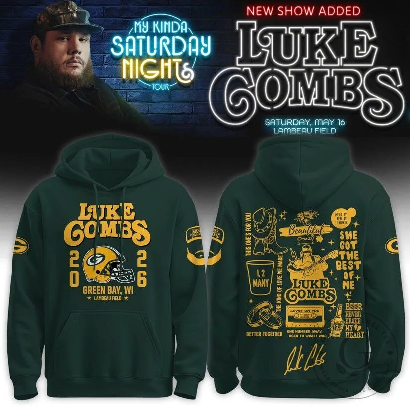 .Luke Combs My Kinda Saturday Night Tour 2026 Lambeau Field Hoodie v6