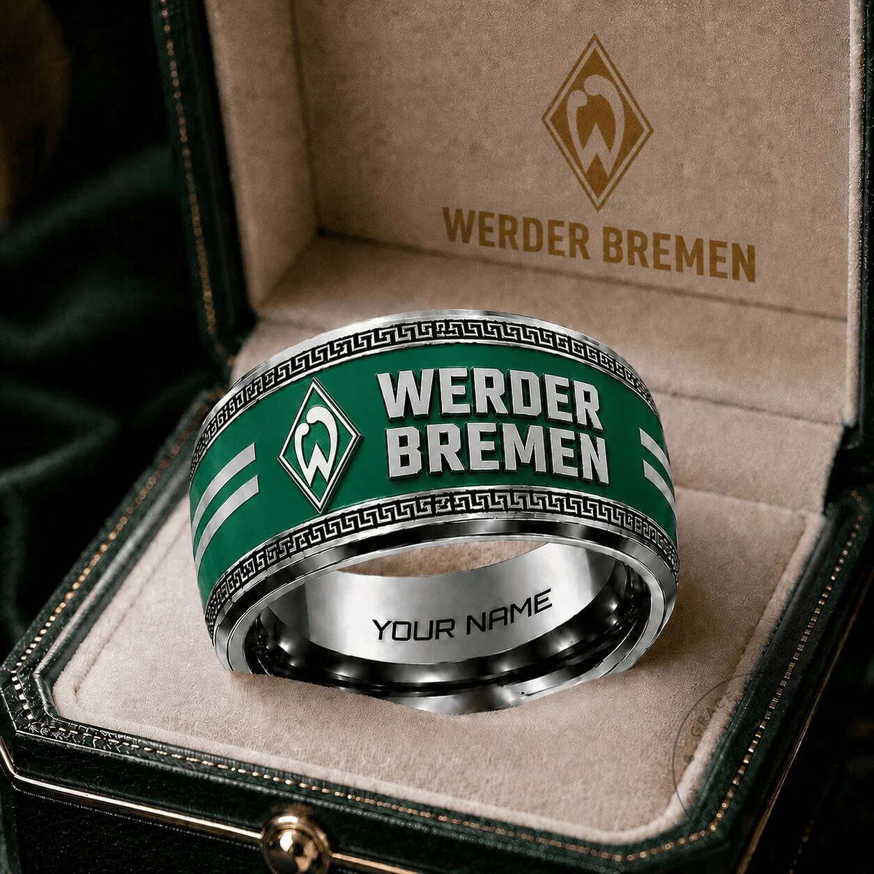 Werder Bremen Bundesliga Football Club Custom Engraved Ring
