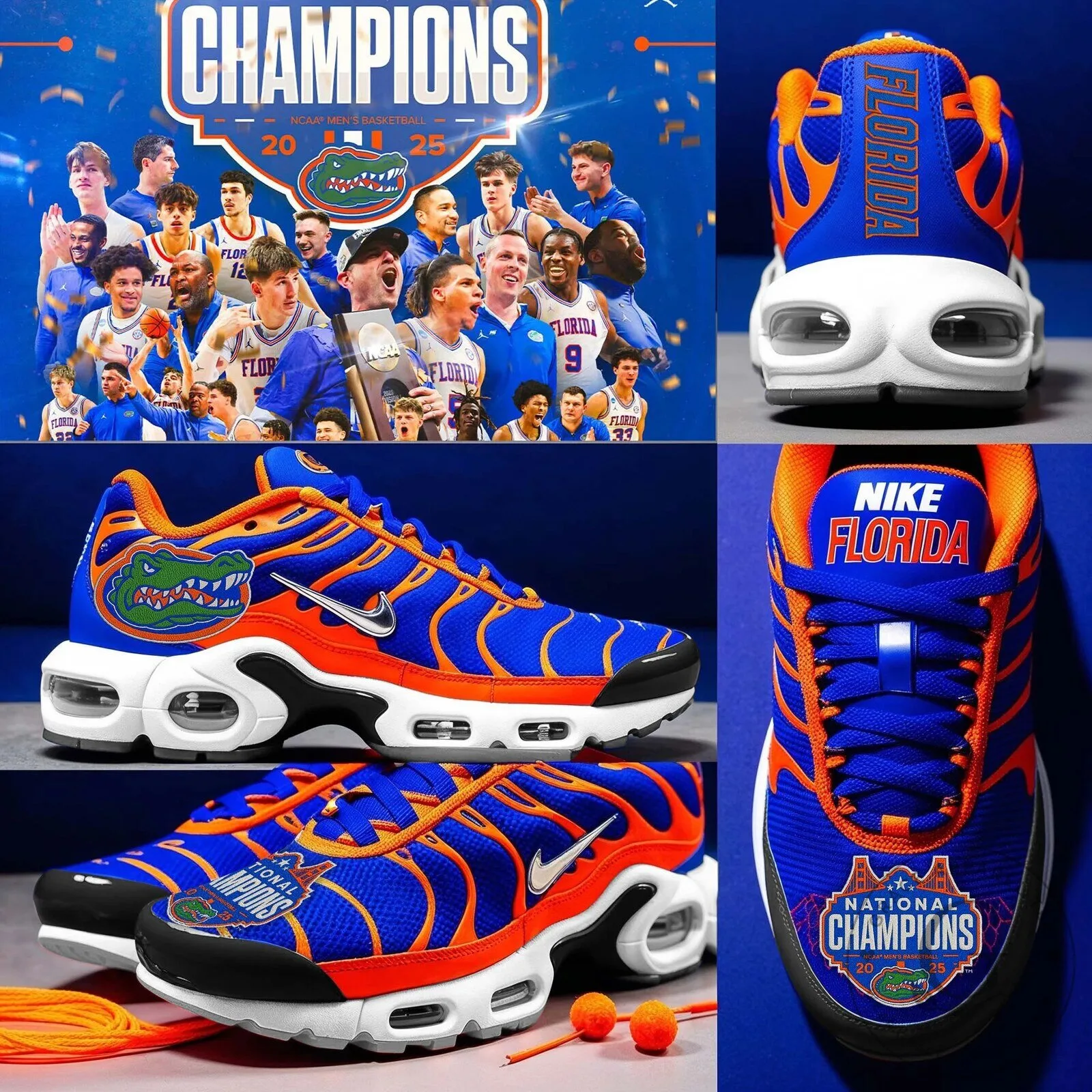 Florida Gators NCAA Men's Basketball National Champions Team Sneakers