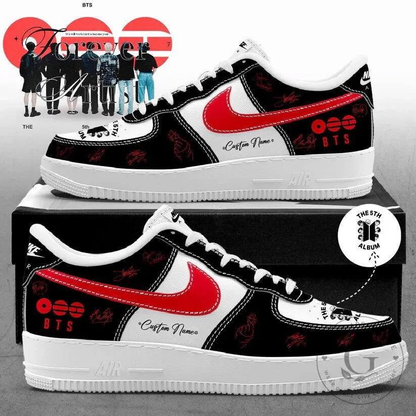 BTS The 5th Album Custom Name Nike Air Force 1 Shoes