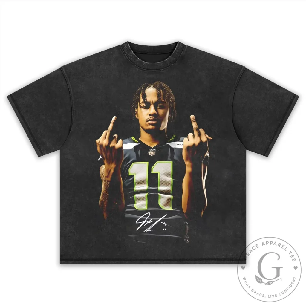 Graphic T-Shirt Featuring Jaxon Smith-Njigba, Seattle Seahawks Football Star 29 Graphic T-Shirt Featuring Jaxon Smith-Njigba, Seattle Seahawks Football Star