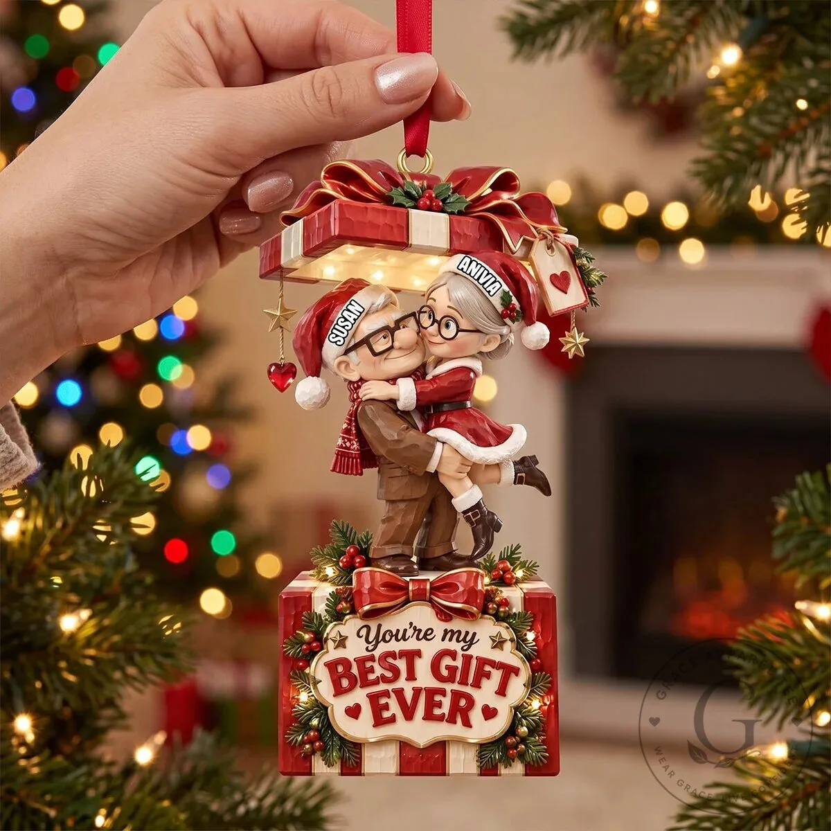 Personalized Christmas Couple Ornament You Are My Best Gift Ever 9 Personalized Christmas Couple Ornament You Are My Best Gift Ever