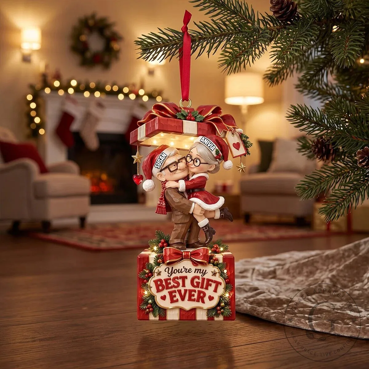 Personalized Christmas Couple Ornament You Are My Best Gift Ever 10 Personalized Christmas Couple Ornament You Are My Best Gift Ever
