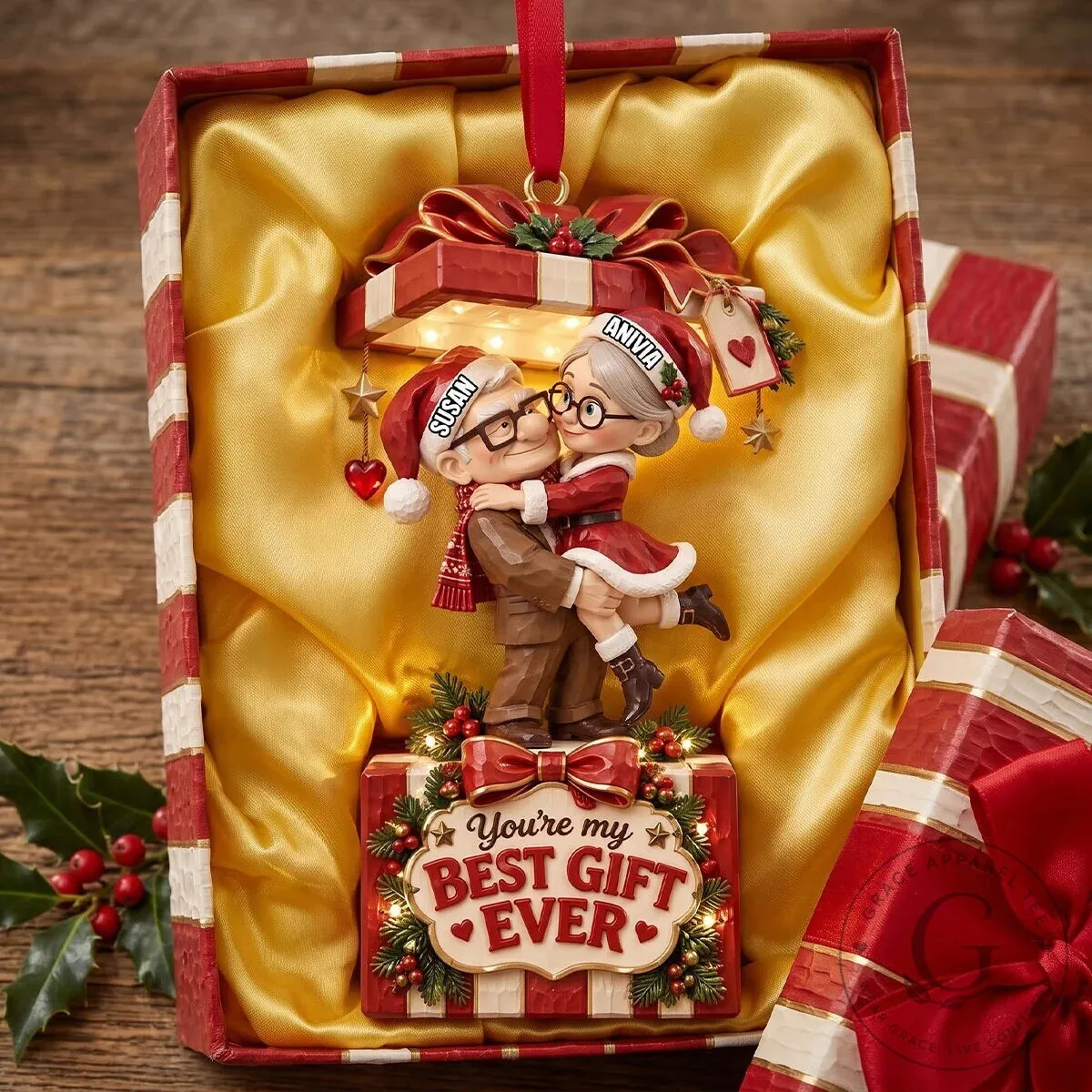 Personalized Christmas Couple Ornament You Are My Best Gift Ever 11 Personalized Christmas Couple Ornament You Are My Best Gift Ever