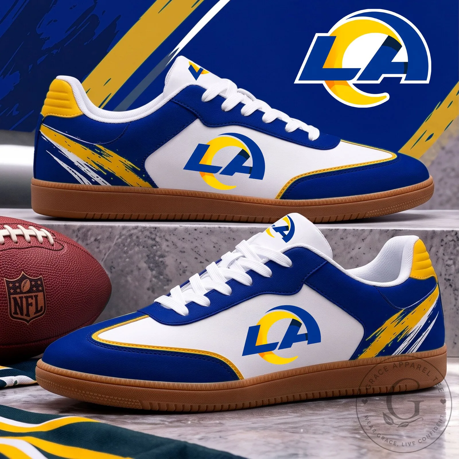 Los Angeles Rams NFL Football Team Logo Fan Shoes