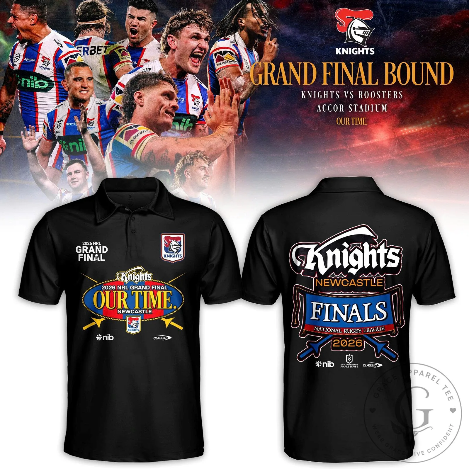 National Rugby League Polo Shirt for 2026 Grand Final - Newcastle Knights