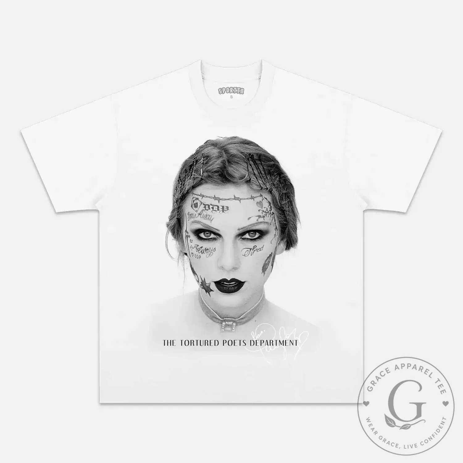 T-Shirt Featuring Taylor Swift's The Tortured Poets Department Album Artwork