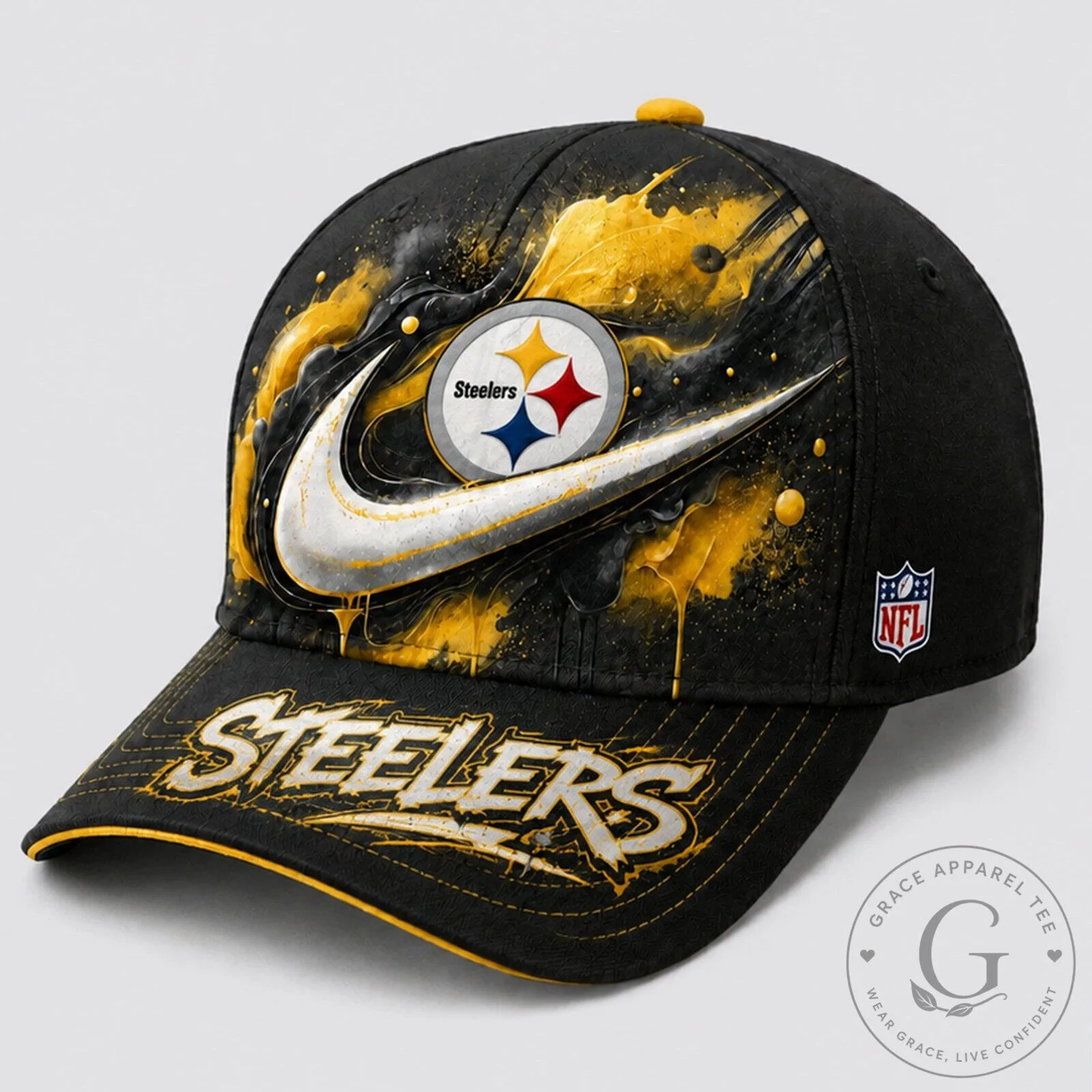 Pittsburgh Steelers Nike Paint Burst Fan Pride Classic Cap Hat