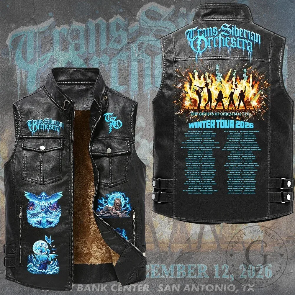 Trans-Siberian Orchestra The Ghosts of Christmas Eve Winter Tour 2026 Leather Jacket