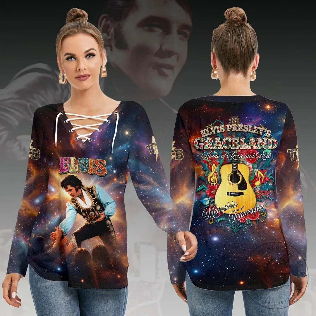 Elvis Presley Graceland Home of Rock and Roll Long Sleeve Sweatshirt