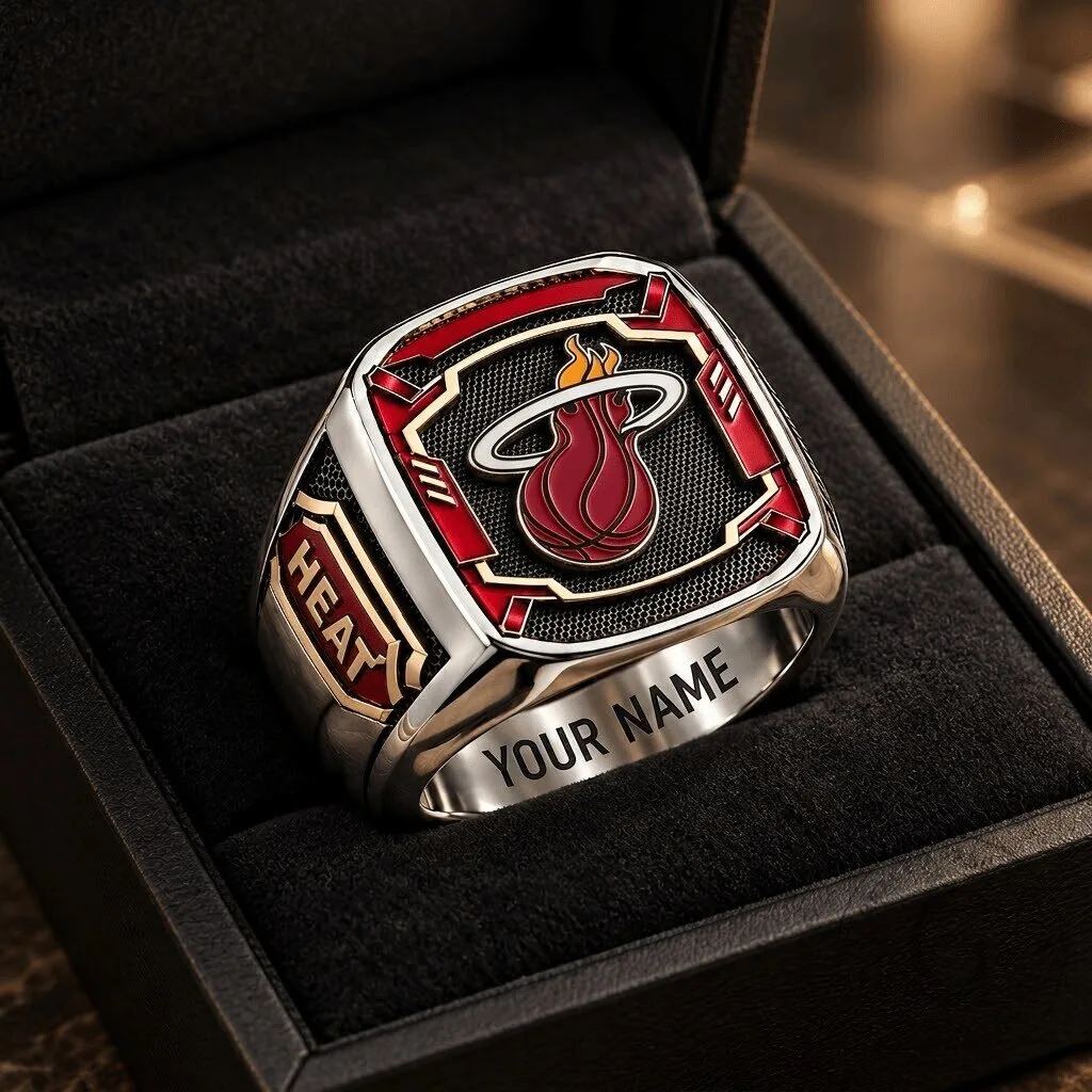 Miami Heat NBA Basketball Team Championship Style Custom Ring