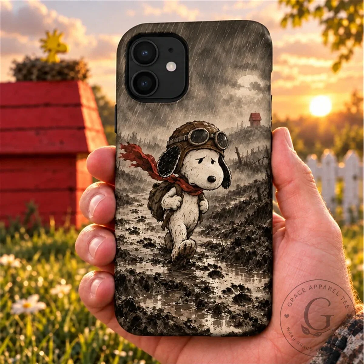 Snoopy Flying Ace No Man's Land Peanuts Cartoon Phone Case