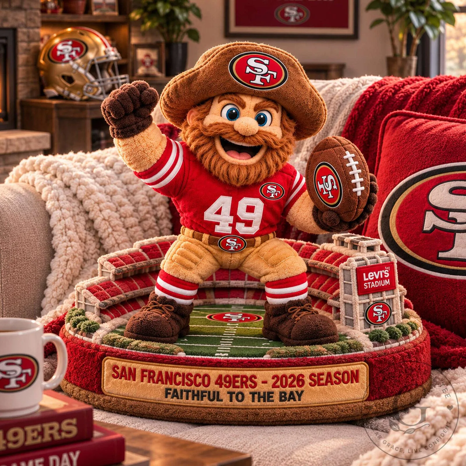 San Francisco 49ers Mascot Sourdough Sam Plush Toy Figurine