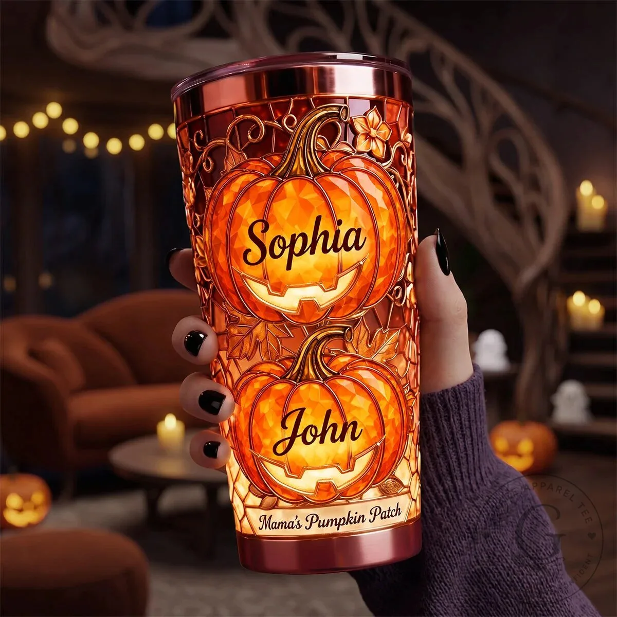 Personalized Mama's Pumpkin Patch Halloween Tumbler