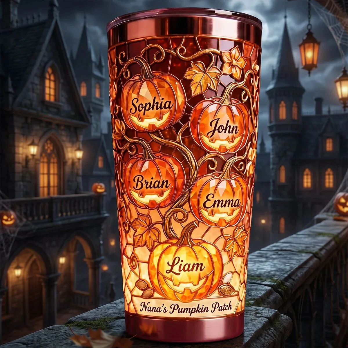 Personalized Mama's Pumpkin Patch Halloween Tumbler 10 Personalized Mama