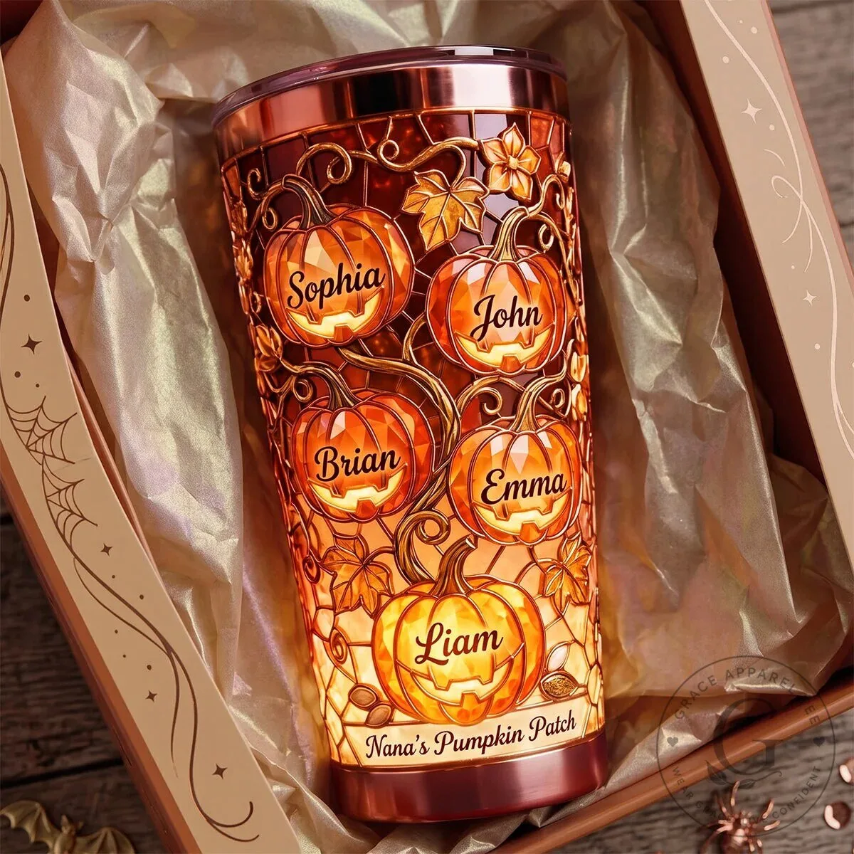 Personalized Mama's Pumpkin Patch Halloween Tumbler 11 Personalized Mama