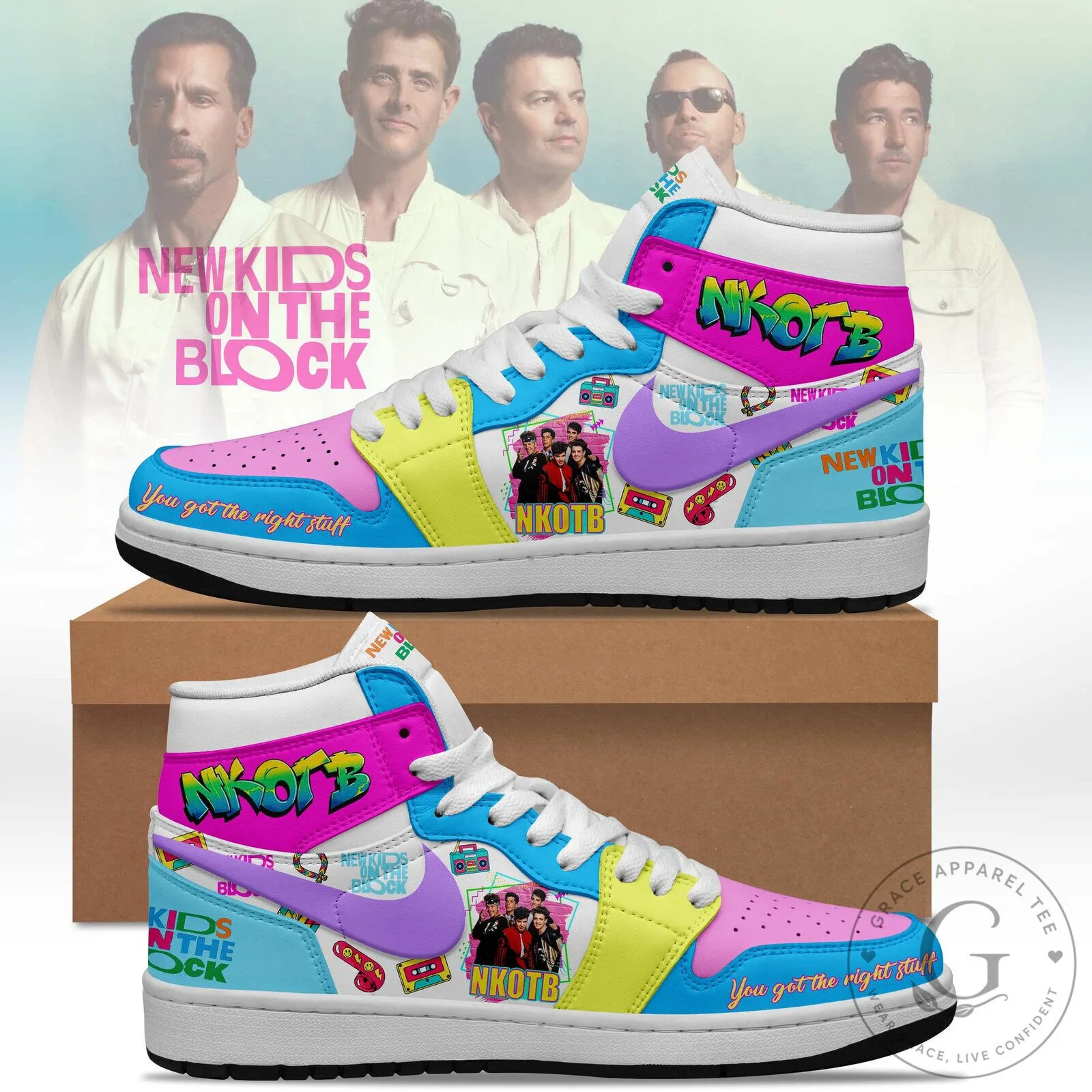 New Kids On The Block You Got The Right Stuff High Top Sneakers