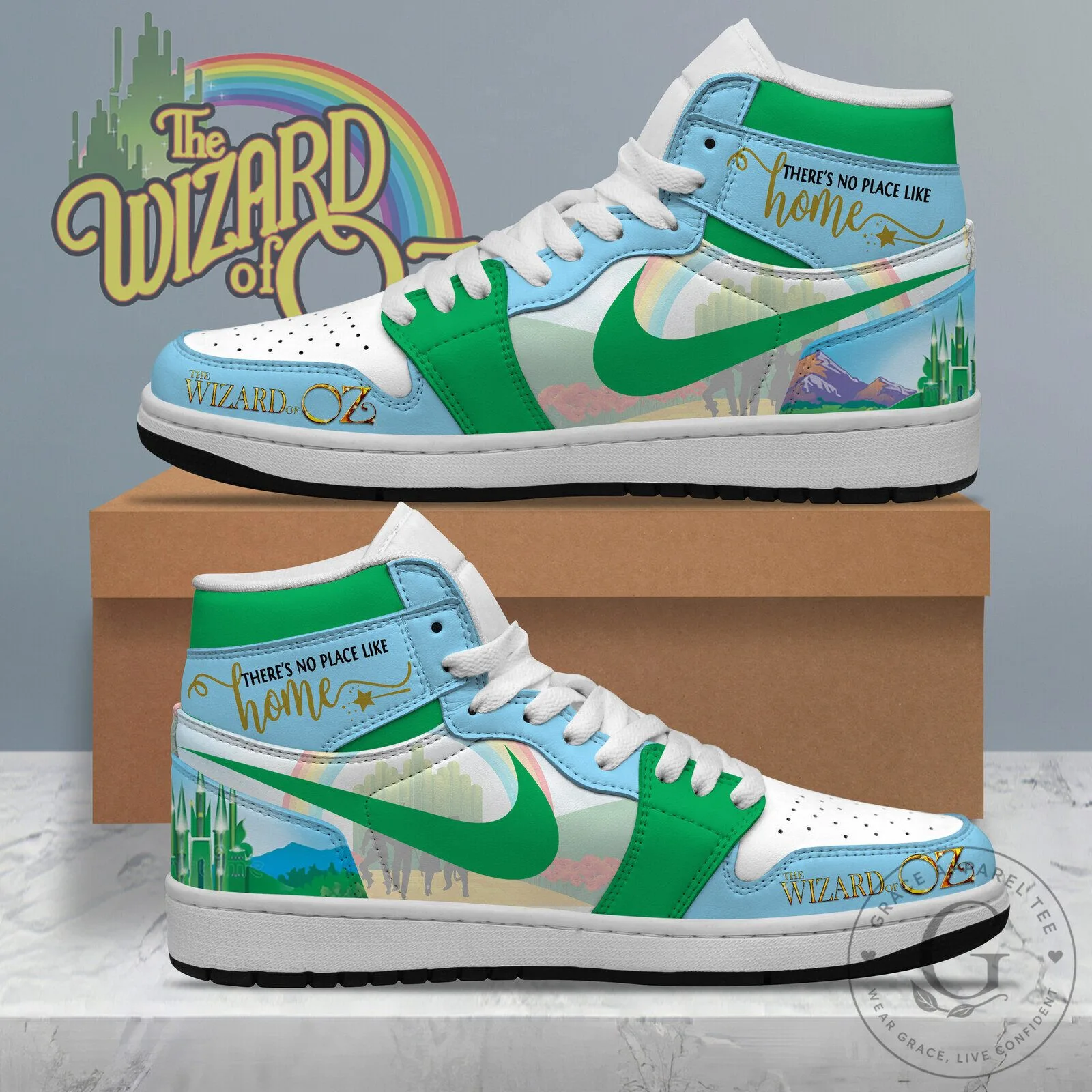 Wizard of Oz There's No Place Like Home High Top Shoes