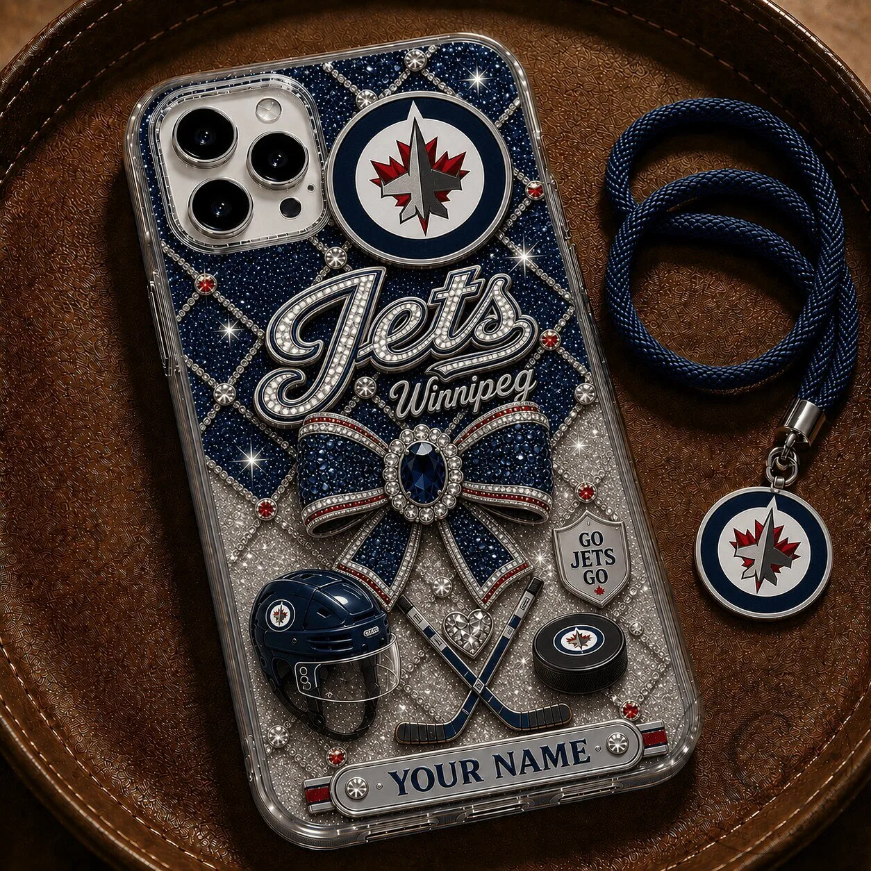 Winnipeg Jets NHL Hockey Team Custom Name Phone Case