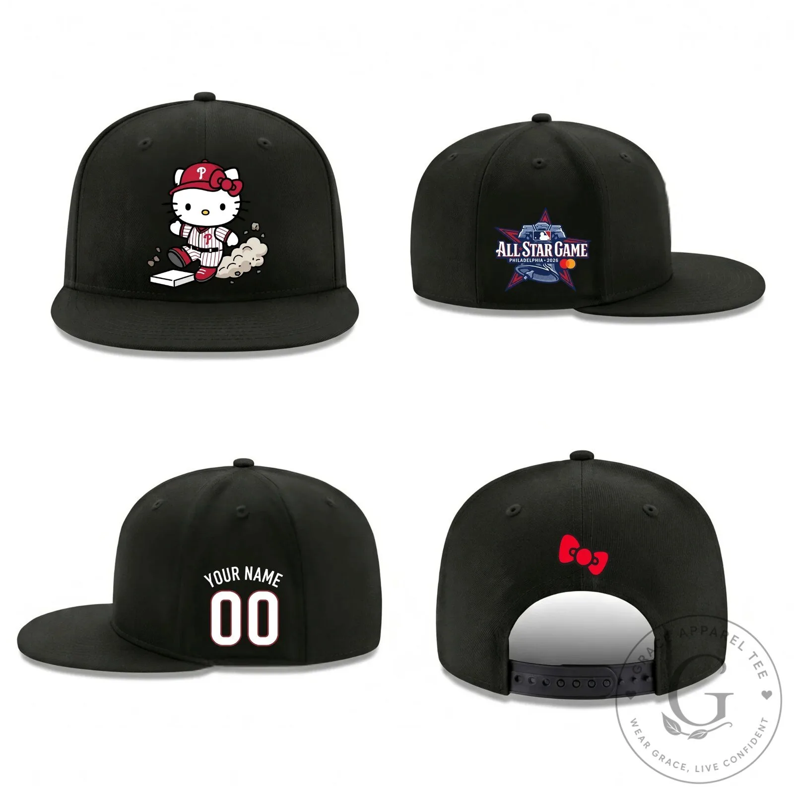 Personalized Hello Kitty Cap Hat for All-Star Game - Philadelphia Phillies