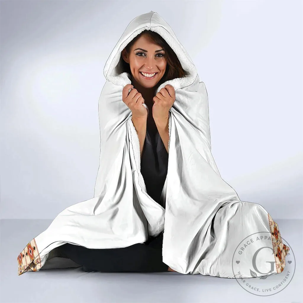 Native American Stickball Heritage Hooded Blanket with Tribal Landscape Art 11 Native American Stickball Heritage Hooded Blanket with Tribal Landscape Art