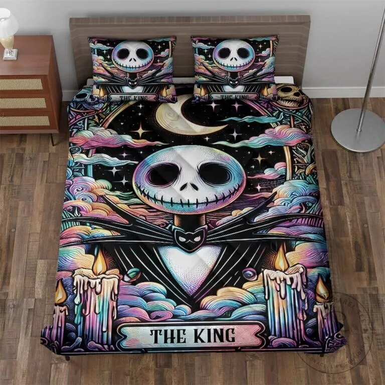 Jack Skellington Nightmare Before Christmas Halloween Quilt Bedding Set
