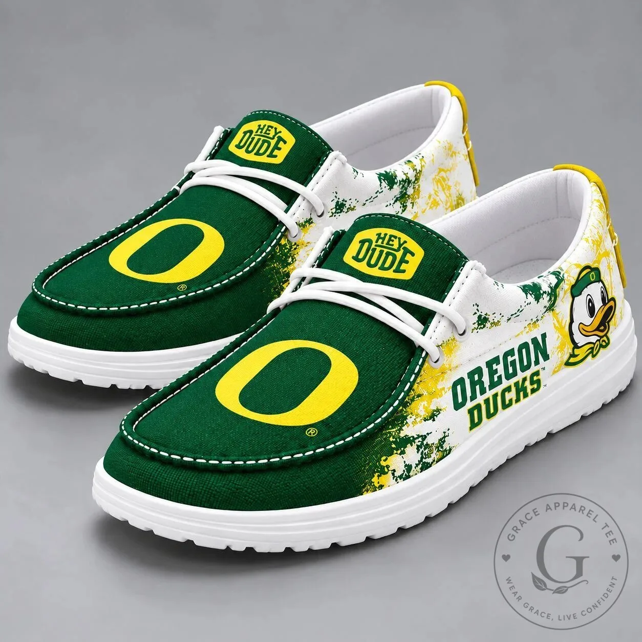 Oregon Ducks NCAA Team Logo Hey Dude Style Loafer Shoes for Men and Women 1 Oregon Ducks NCAA Team Logo Hey Dude Style Loafer Shoes for Men and Women