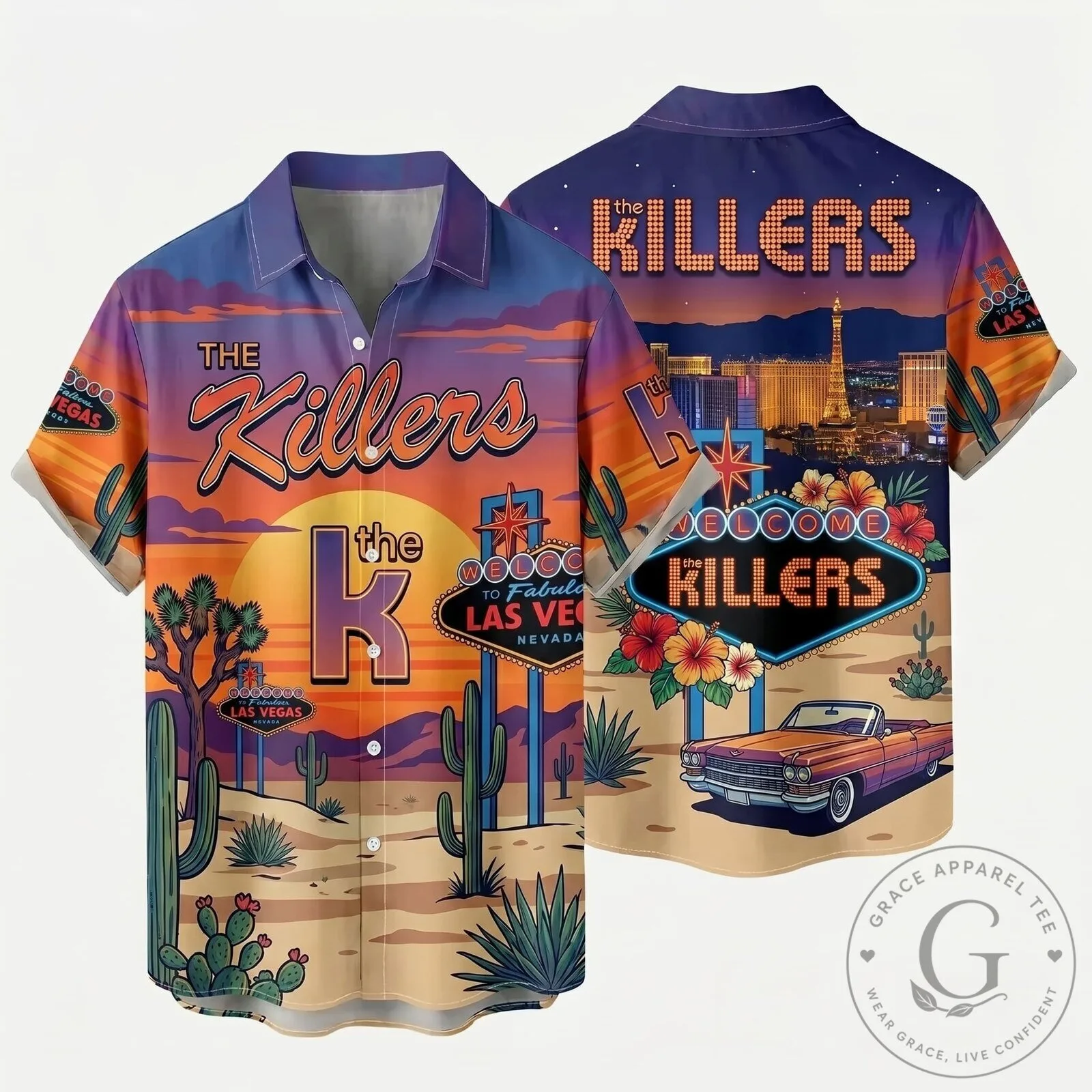 The Killers Las Vegas Desert Scene Hawaiian Shirt