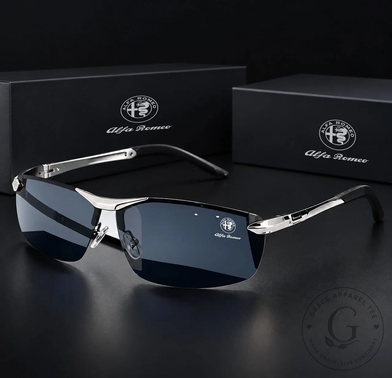 Men's Polarized Sunglasses in Sport Design by Alfa Romeo