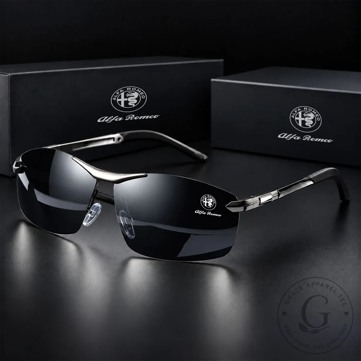 Men's Polarized Sunglasses in Sport Design by Alfa Romeo 6 Men