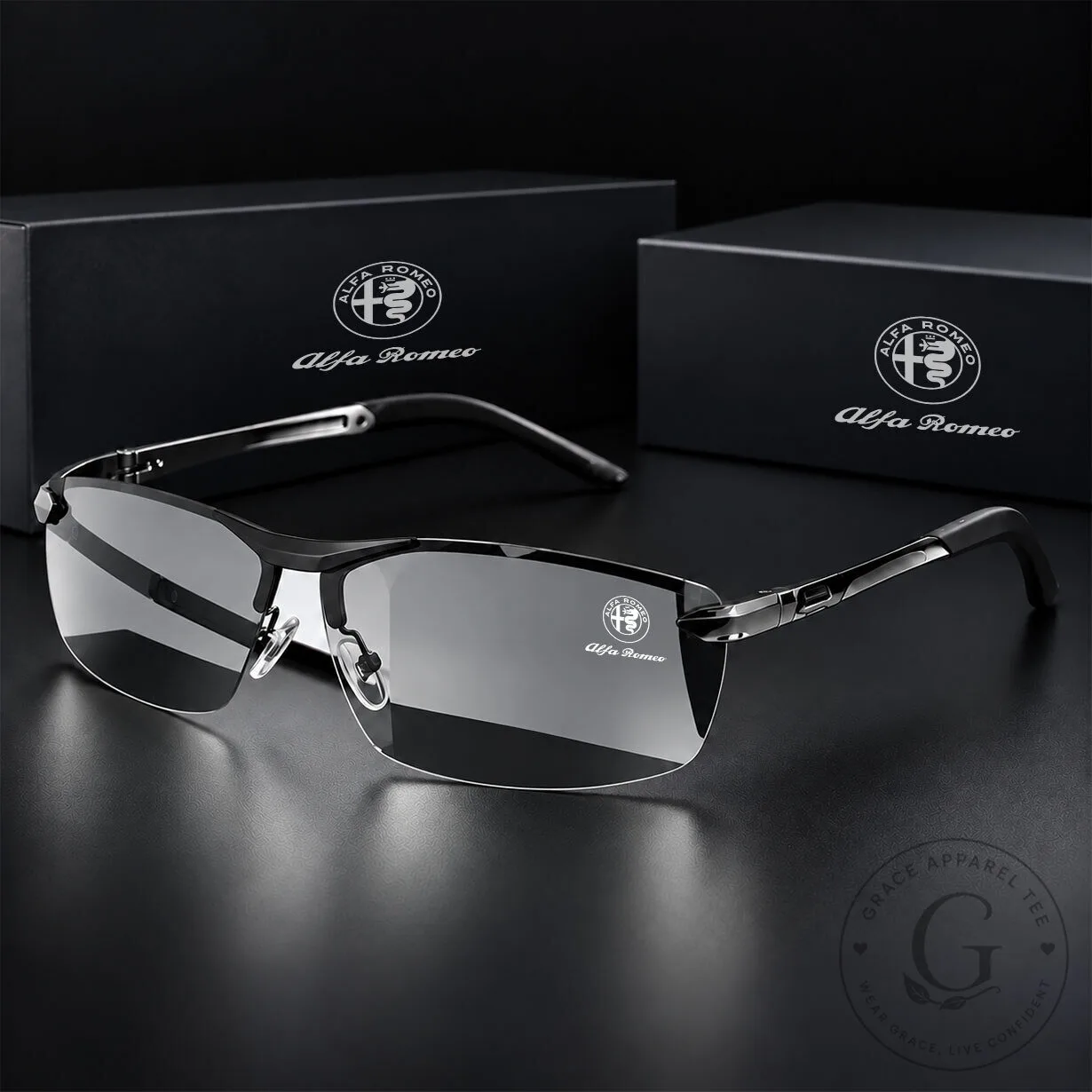 Men's Polarized Sunglasses in Sport Design by Alfa Romeo 8 Men
