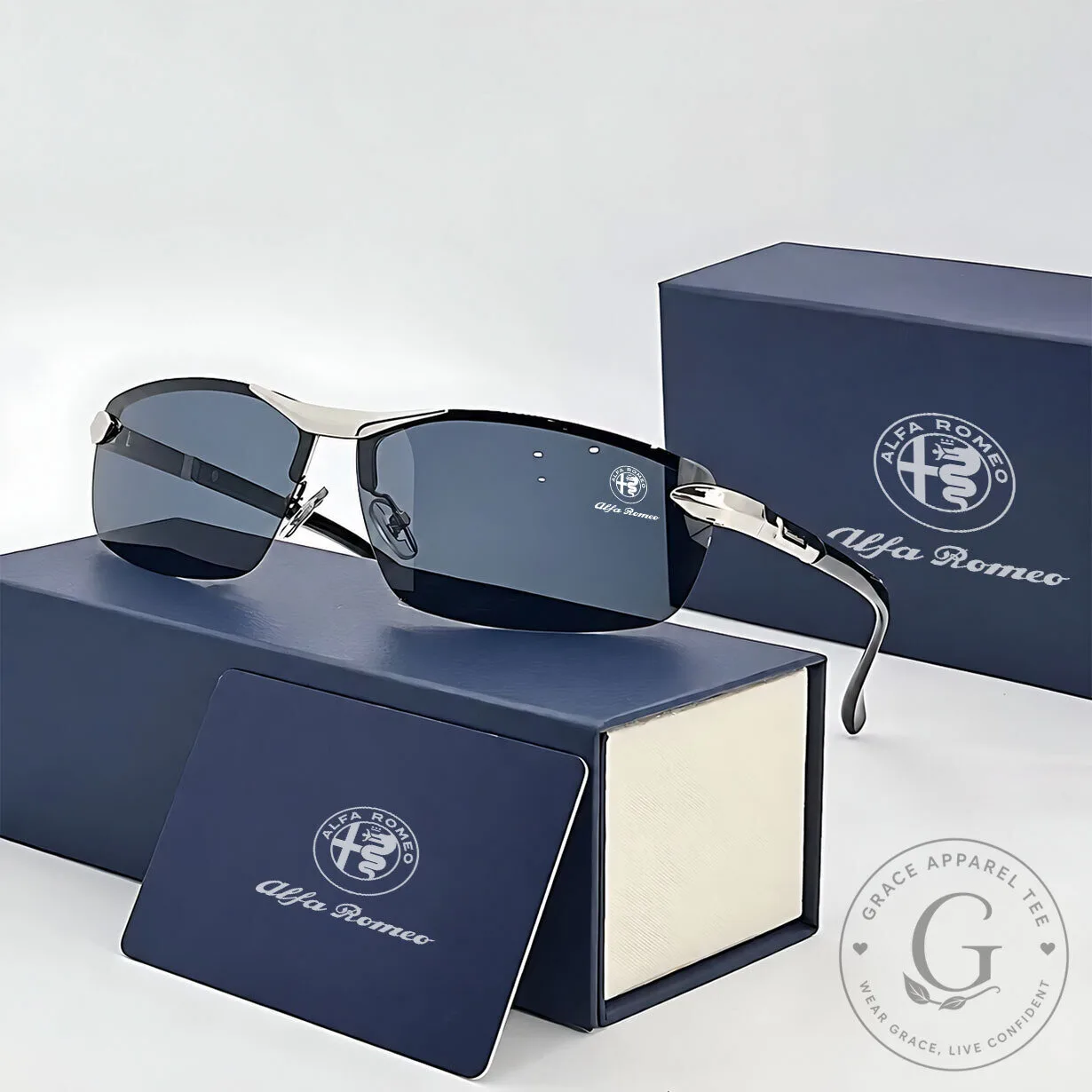 Men's Polarized Sunglasses in Sport Design by Alfa Romeo 9 Men