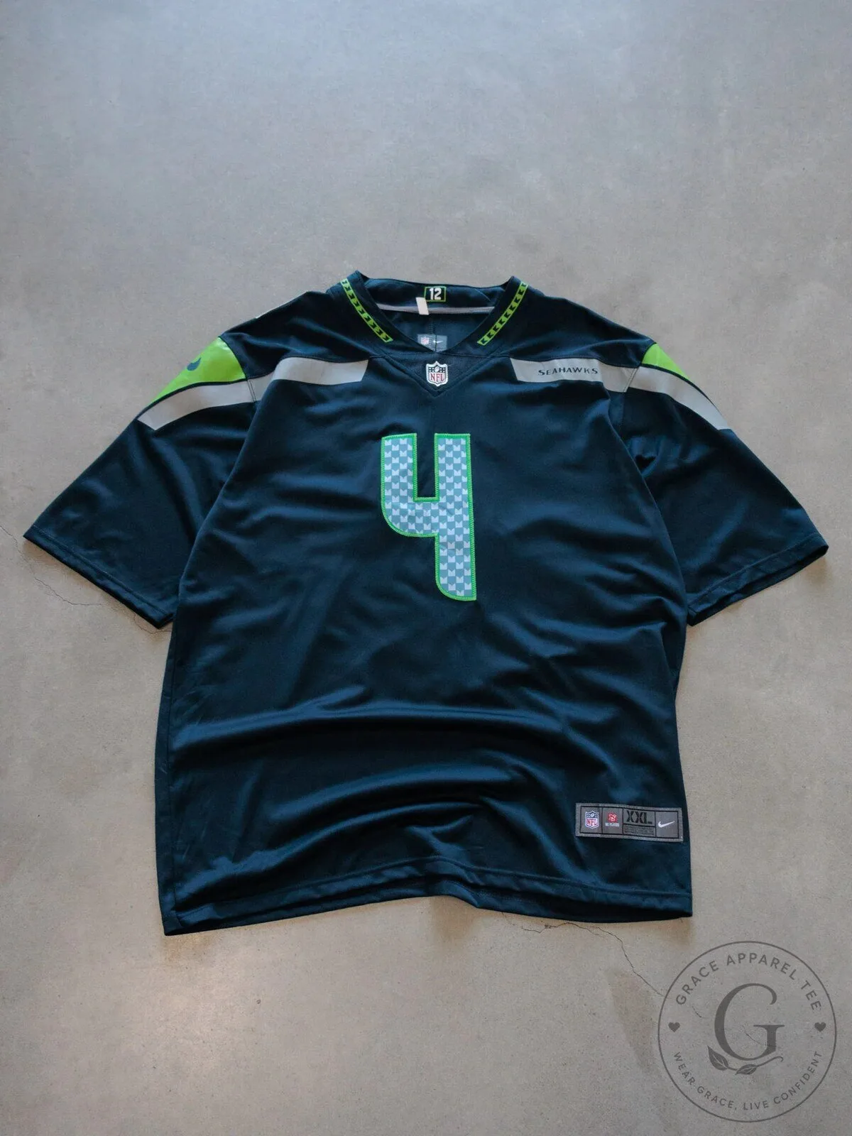 Seattle Seahawks Number 4 Football Team Fan Jersey