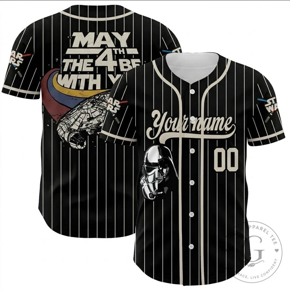 May The Fourth Be With You Star Wars Millennium Falcon Baseball Jersey