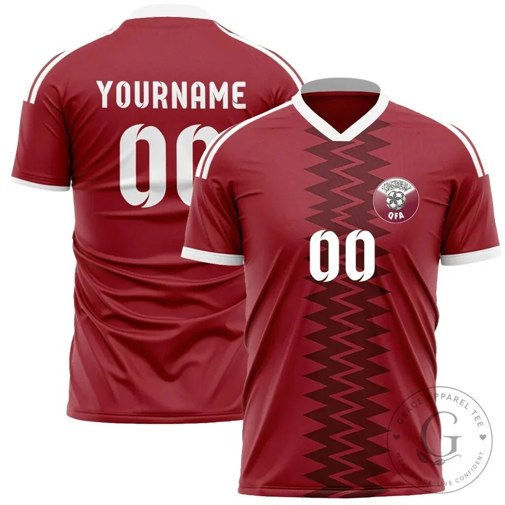 Qatar National Football Team World Cup 2026 Personalized Soccer Jersey