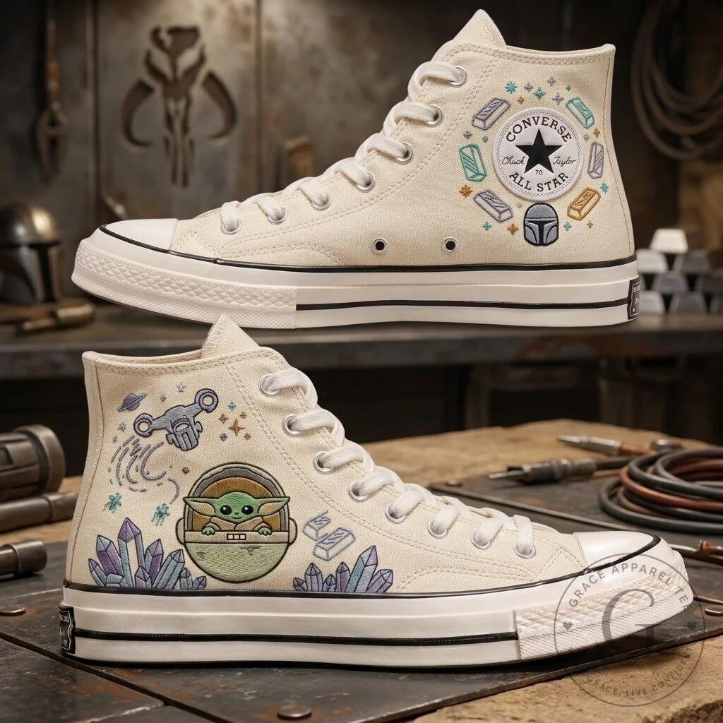 Star Wars The Mandalorian Grogu Baby Yoda High-Top Canvas Sneakers Shoes 12 Star Wars The Mandalorian Grogu Baby Yoda High-Top Canvas Sneakers Shoes