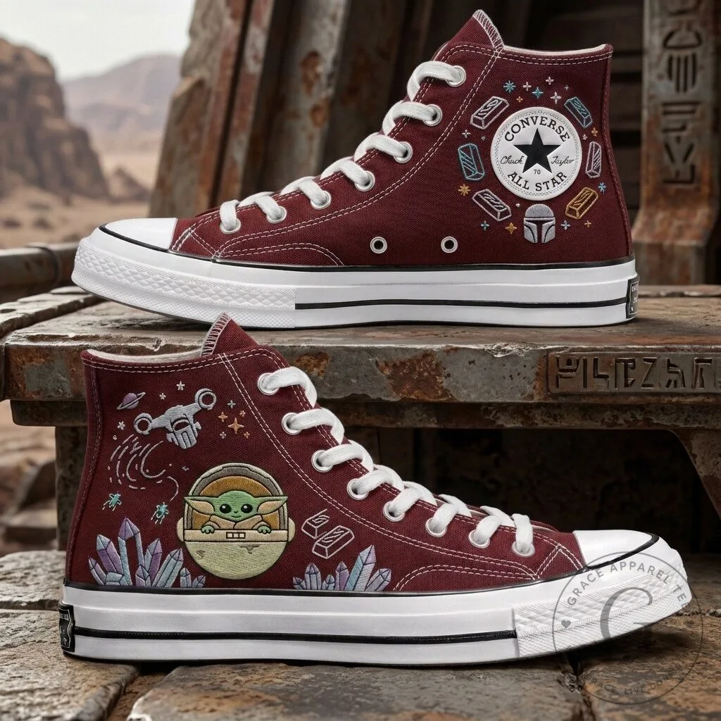 Star Wars The Mandalorian Grogu Baby Yoda High-Top Canvas Sneakers Shoes 16 Star Wars The Mandalorian Grogu Baby Yoda High-Top Canvas Sneakers Shoes