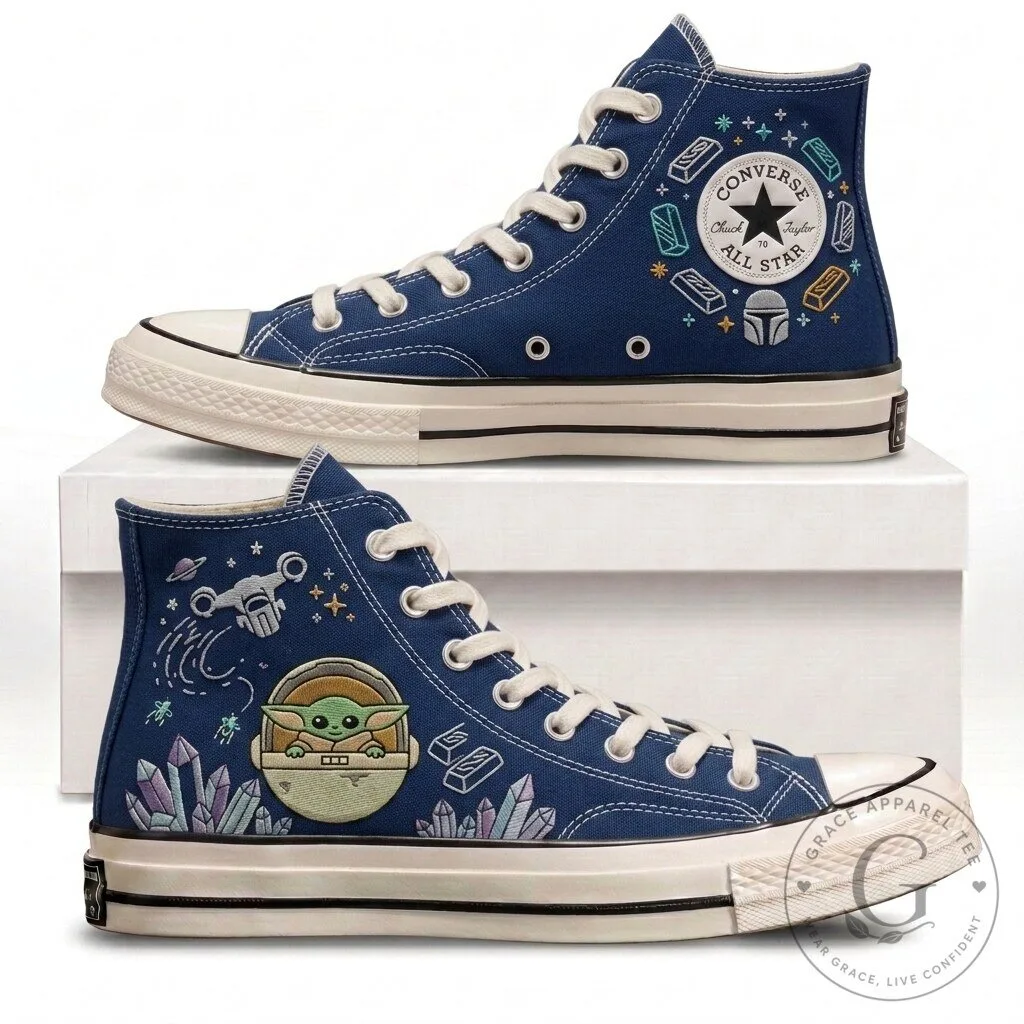 Star Wars The Mandalorian Grogu Baby Yoda High-Top Canvas Sneakers Shoes 19 Star Wars The Mandalorian Grogu Baby Yoda High-Top Canvas Sneakers Shoes