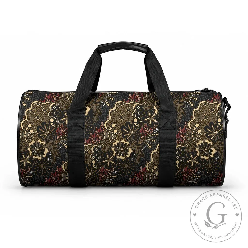 Batik Sekar Jagad Indonesian Traditional Pattern Duffle Bag