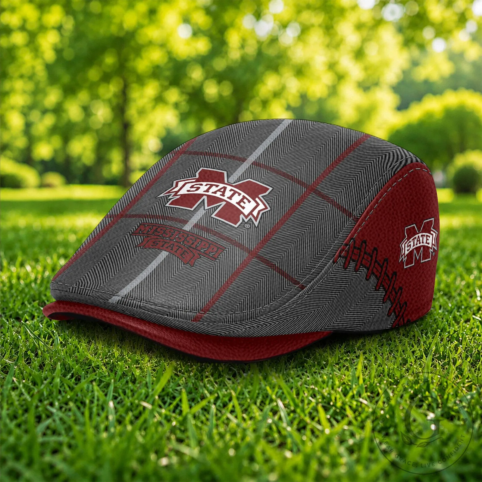 Mississippi State Bulldogs NCAA Jeff Cap Flat Cap for Sports Fans